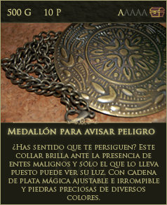 Medallón para Avisar Peligro