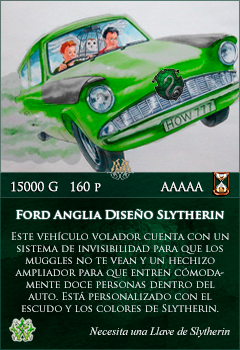 Ford Anglia Diseño Slytherin