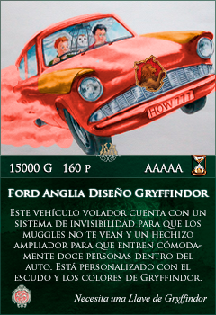 Ford Anglia Diseño Gryffindor