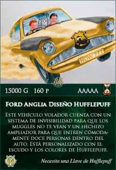 Ford Anglia Diseño Hufflepuff